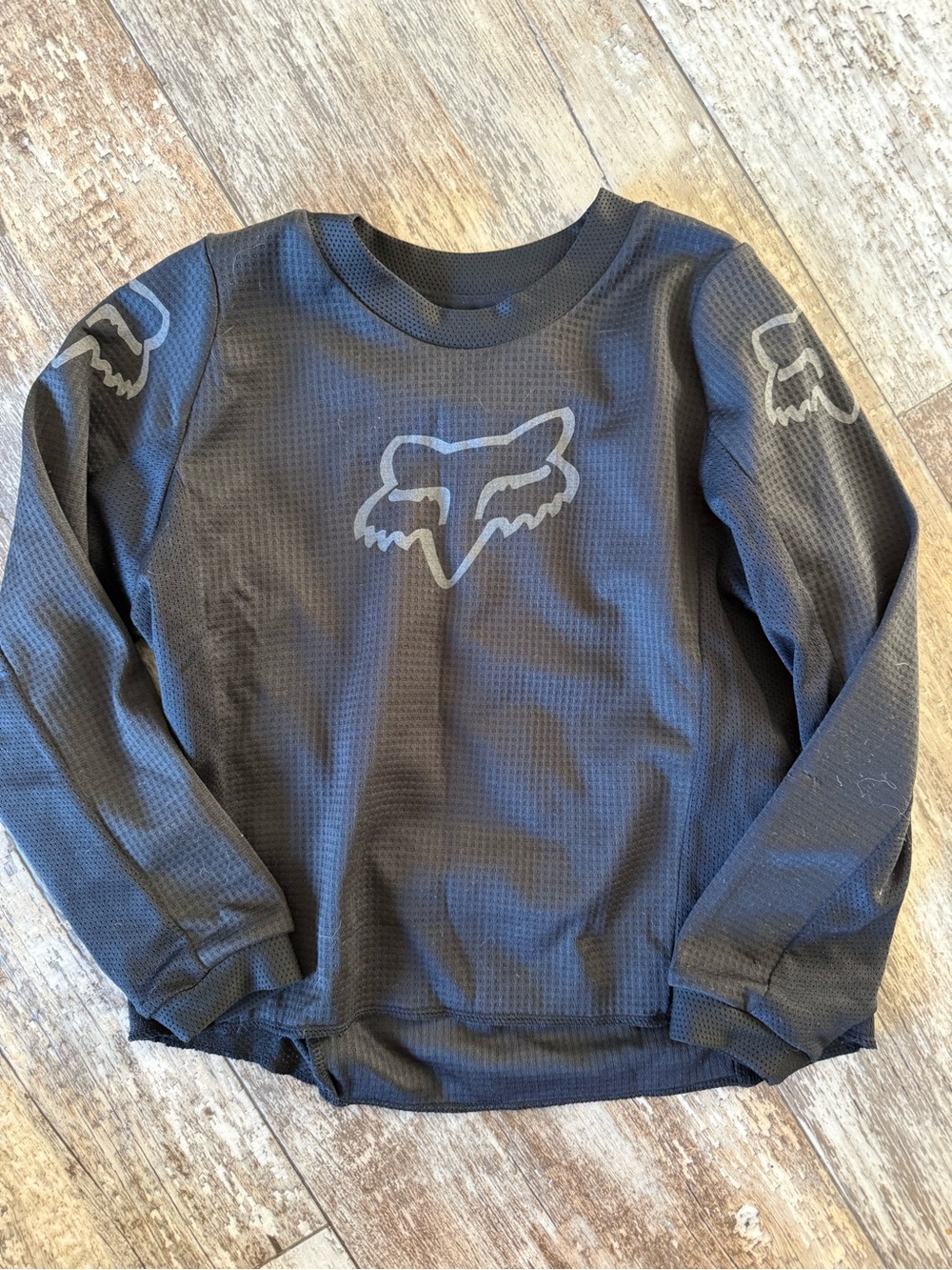 Kids Fox Black Long Sleeve Riding Jersey